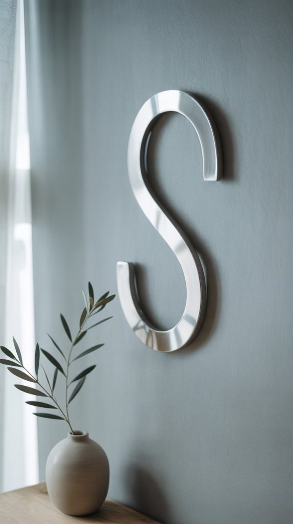 Minimalist Metal Wall Art Piece